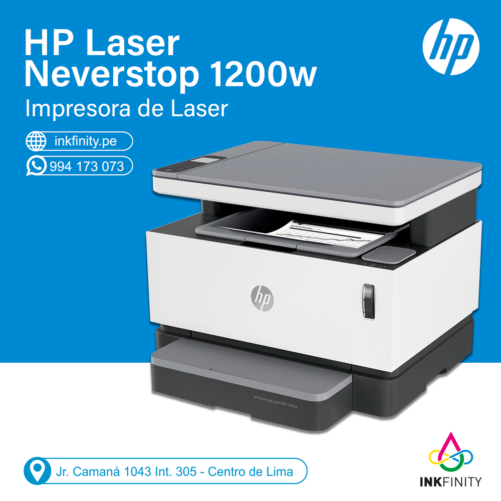 Impresora HP 1200W laser – Inkfinity