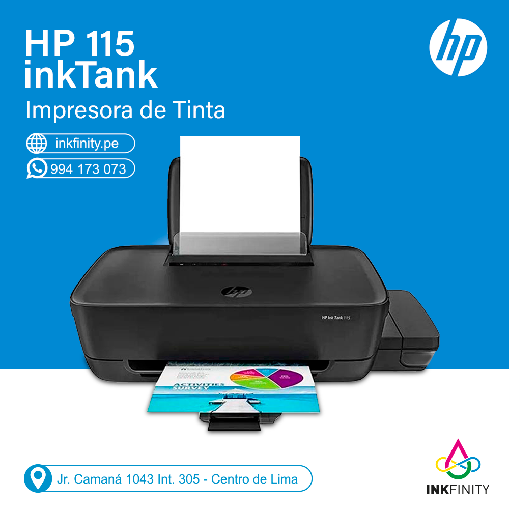 Impresora HP 115 InkTank – Inkfinity