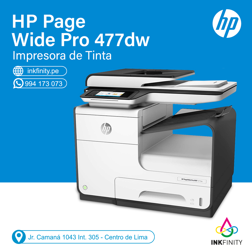 Impresora HP PageWide 477dw – Inkfinity