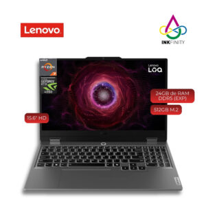 Notebook Lenovo LOQ 15ARP9, 15.6" FHD IPS- AMD RYZEN 7-7435HS 4.5 GHz- 24GB -512 GB