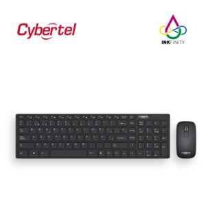 Combo CYBERTEL premier black CYB WT802 Teclado + Mouse, Wi-Fi
